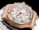 Swiss Copy AP Royal Oak Rose Gold Ladies 37MM White Chronograph Dial Diamond Bezel Watch (5)_th.jpg